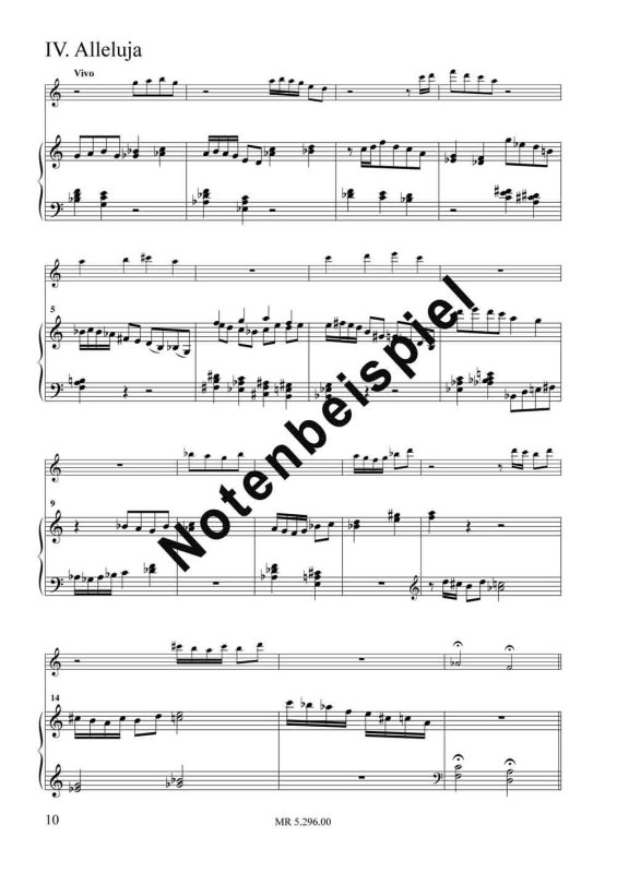 Notenbeispiel Ostermusik